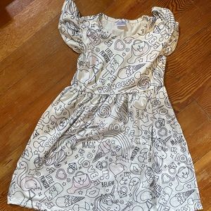 Girls Color Your Own Unicorn Dress